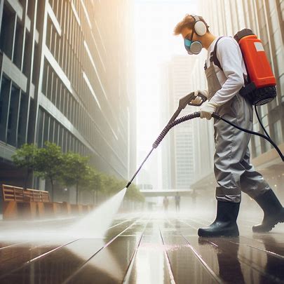 High-pressure water spray